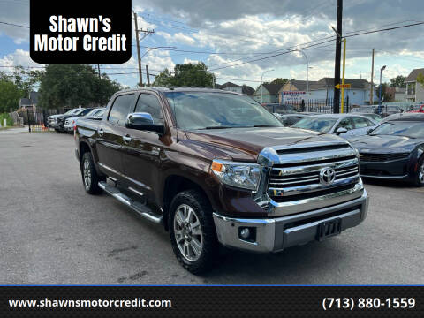 2017 Toyota Tundra for sale at Shawn's Motor Credit in Houston TX