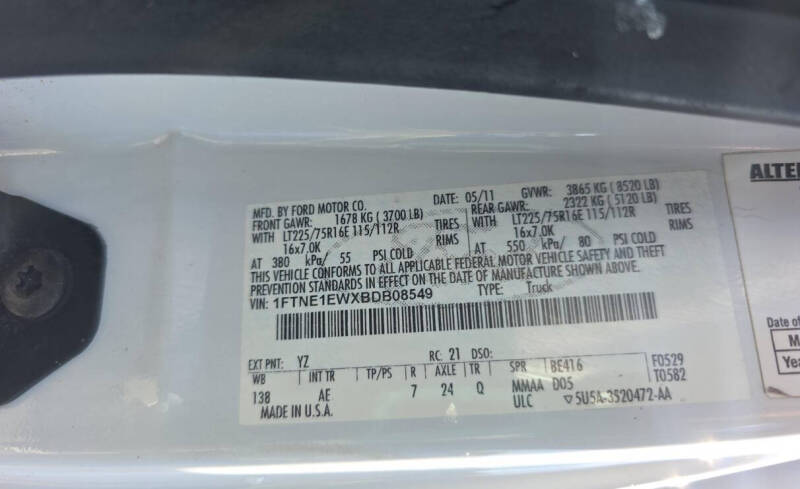 2011 Ford E-Series E-150