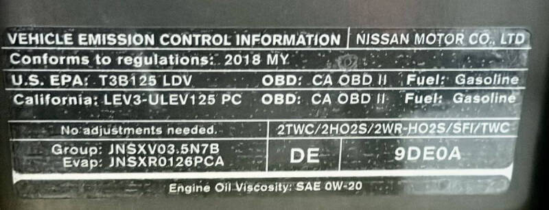 2018 Nissan Maxima 3.5 SV