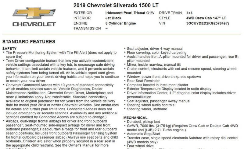 2019 Chevrolet Silverado 1500