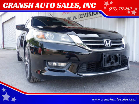 2015 Honda Accord for sale at CRANSH AUTO SALES, INC in Arlington TX
