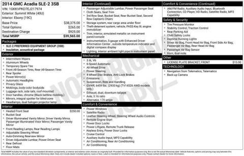 2014 GMC Acadia SLE-2