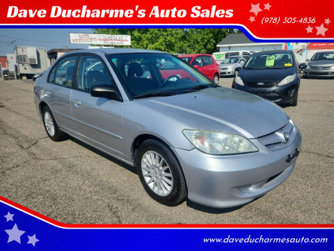 2005 Honda Civic for sale at Dave Ducharme's Auto Sales in Lowell MA