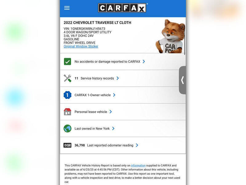 2022 Chevrolet Traverse LT Cloth