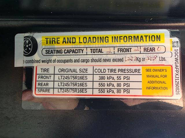 2018 Chevrolet Express 2500