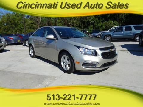 2015 Chevrolet Cruze for sale at Cincinnati Used Auto Sales in Cincinnati OH