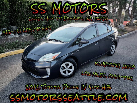 2012 Toyota Prius for sale at SS MOTORS LLC in Edmonds WA