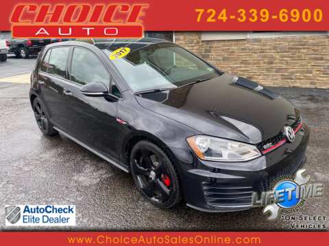 2017 Volkswagen Golf GTI for sale at CHOICE AUTO SALES in Murrysville PA