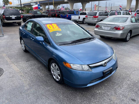 2008 Honda Civic for sale at Texas 1 Auto Finance in Kemah TX