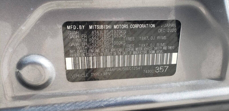 2021 Mitsubishi Outlander Sport SE
