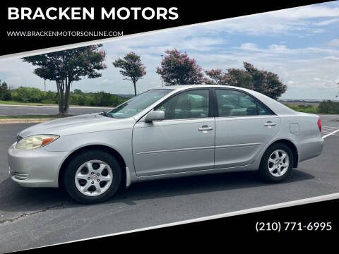 2004 Toyota Camry for sale at BRACKEN MOTORS in San Antonio TX