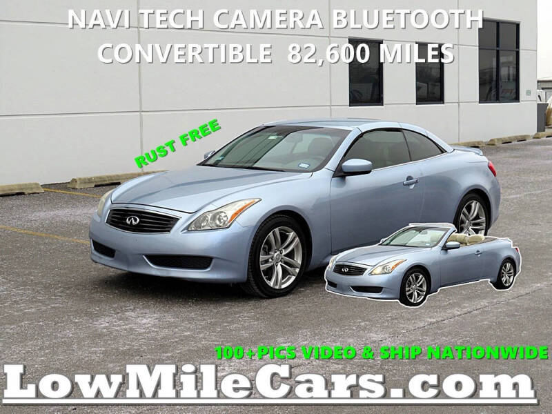 2009 Infiniti G37 Convertible for sale at LowMileCars.com / LM CARS INC in Burr Ridge IL