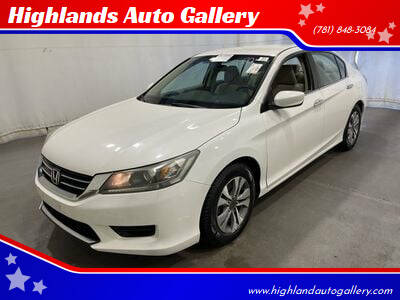 2013 Honda Accord for sale at Highlands Auto Gallery in Braintree MA