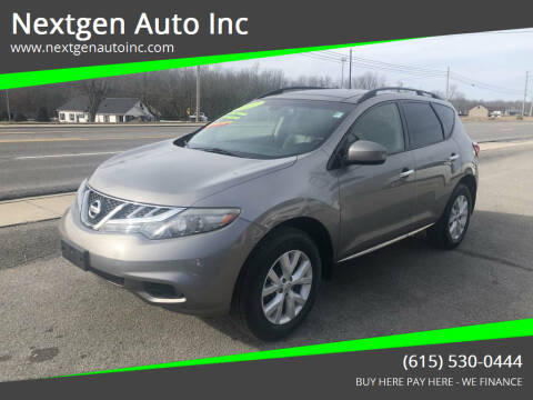 2012 Nissan Murano for sale at Nextgen Auto Inc in Smithville TN