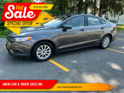 2017 Ford Fusion for sale at AMERI-CAR & TRUCK SALES INC in Haskell NJ