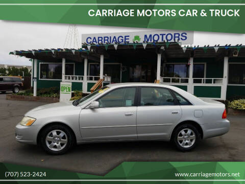 2001 Toyota Avalon for sale at Carriage Motors Car & Truck in Santa Rosa CA