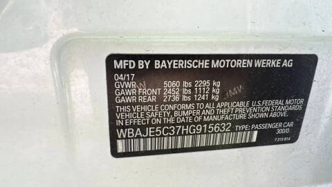 2017 BMW 5 Series 540i