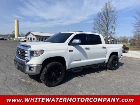 2019 Toyota Tundra for sale at WHITEWATER MOTOR CO in Milan IN