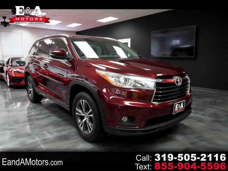 2016 Toyota Highlander for sale at E&A Motors in Waterloo IA