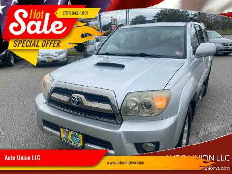 2007 Toyota 4Runner for sale at Auto Union LLC in Virginia Beach VA