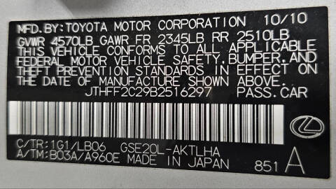 2011 Lexus IS 250C