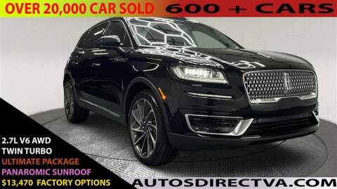 2020 Lincoln Nautilus for sale at AUTOS DIRECT OF FREDERICKSBURG in Fredericksburg VA