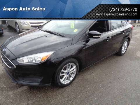 2016 Ford Focus for sale at Aspen Auto Sales in Wayne MI