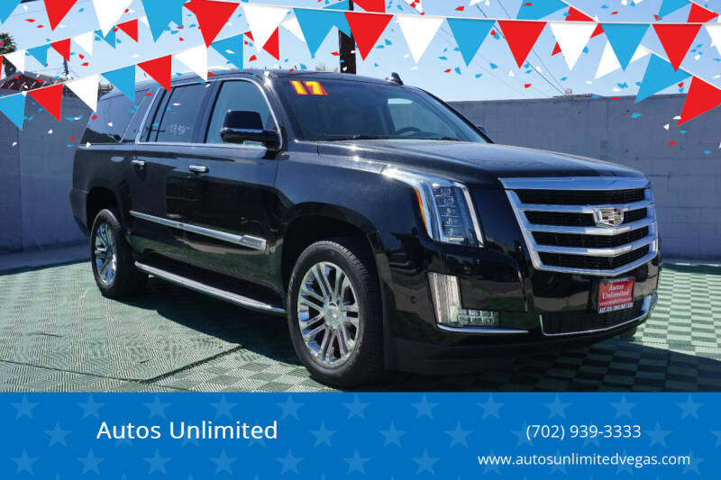 2017 Cadillac Escalade ESV for sale at Autos Unlimited in Las Vegas NV