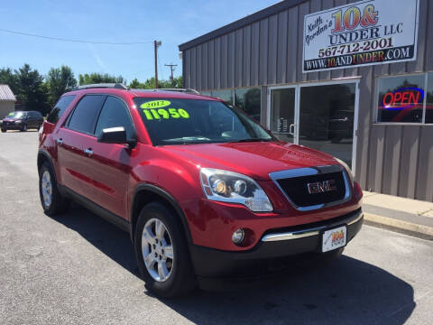 2012 GMC Acadia for sale at KEITH JORDAN'S 10 & UNDER in Lima OH