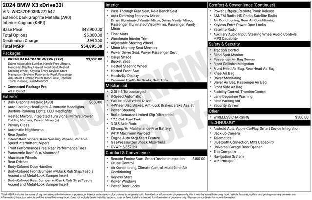 2024 BMW X3 xDrive30i
