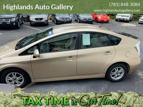 2010 Toyota Prius for sale at Highlands Auto Gallery in Braintree MA