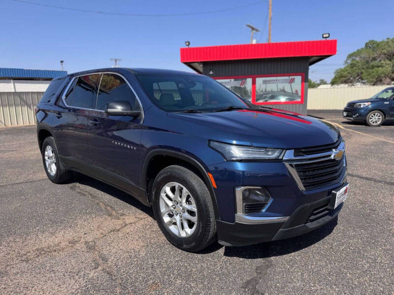 Used 2022 Chevrolet Traverse LS with VIN 1GNERFKW0NJ147508 for sale in Lubbock, TX