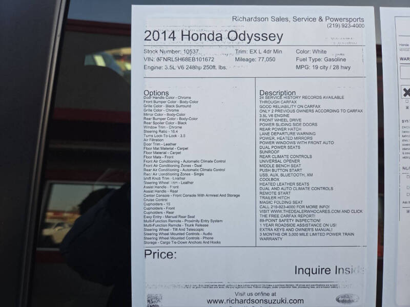 2014 Honda Odyssey EX-L