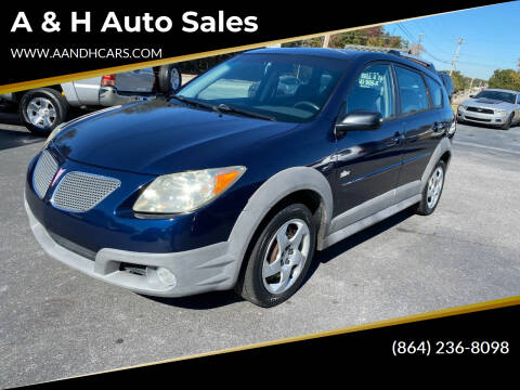 2006 Pontiac Vibe for sale at A & H Auto Sales in Greenville SC