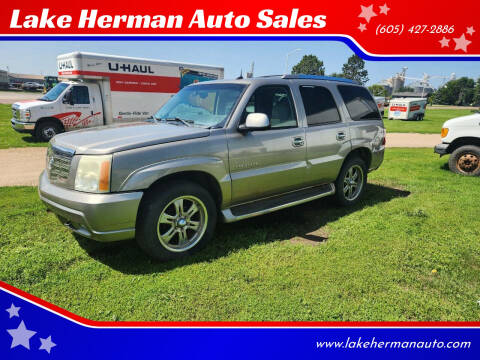 2002 Cadillac Escalade for sale at Lake Herman Auto Sales in Madison SD