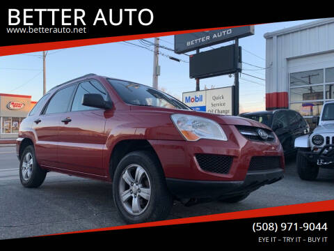 2009 Kia Sportage for sale at BETTER AUTO in Attleboro MA