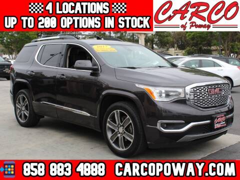 2017 GMC Acadia for sale at CARCO SALES & FINANCE - CARCO OF POWAY in Poway CA