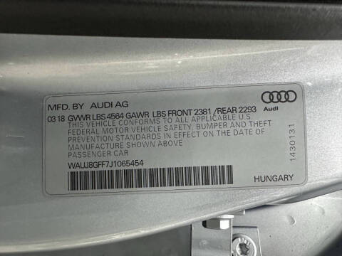2018 Audi A3 2.0T quattro Premium Plus