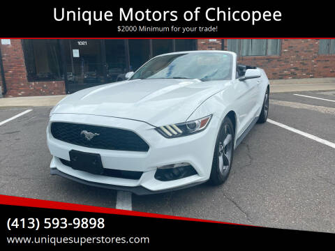 2015 Ford Mustang for sale at Unique Motors of Chicopee in Chicopee MA