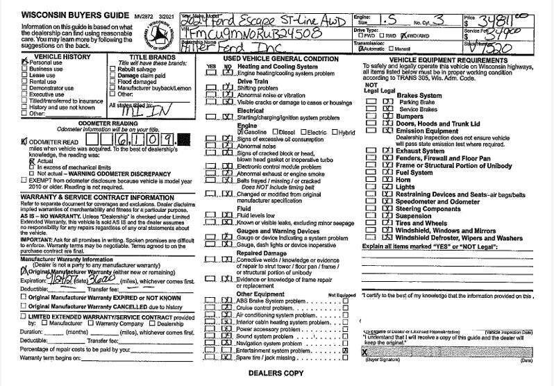 2024 Ford Escape ST-Line