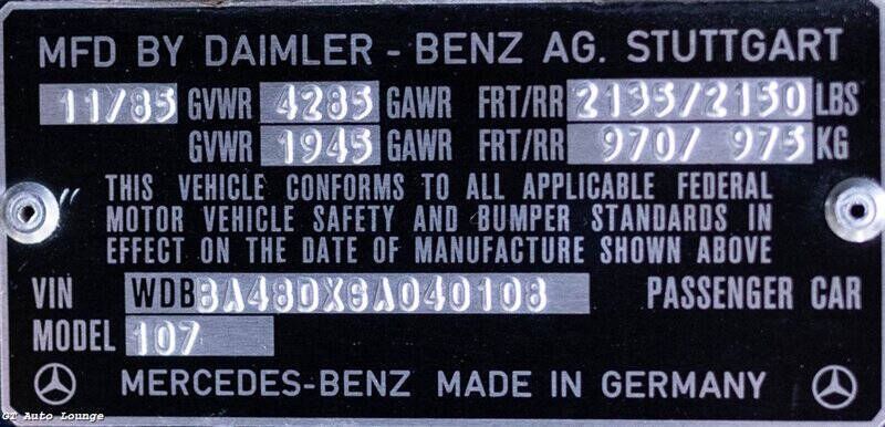 1986 Mercedes-Benz 560-Class 73