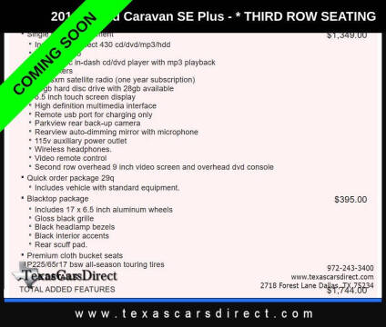2016 Dodge Grand Caravan SE Plus
