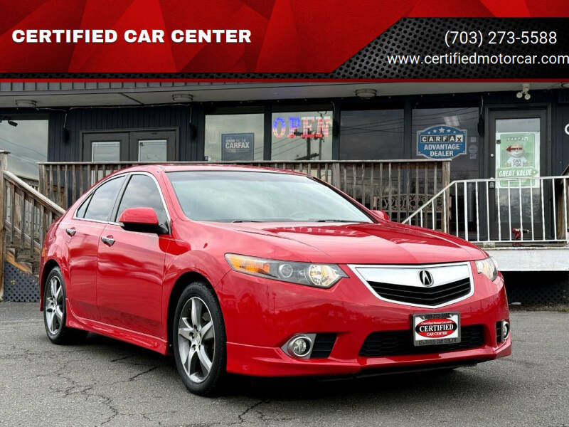 2012 Acura TSX for sale at CERTIFIED CAR CENTER in Fairfax VA