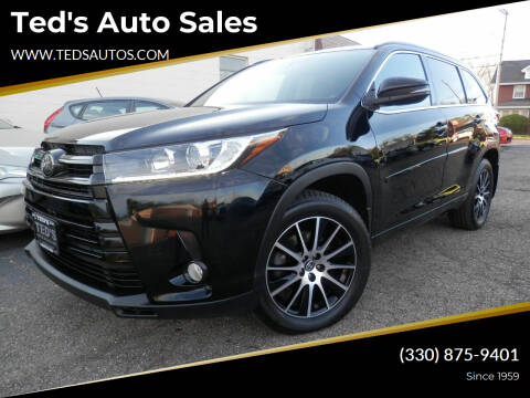 2018 Toyota Highlander for sale at Ted's Auto Sales in Louisville OH