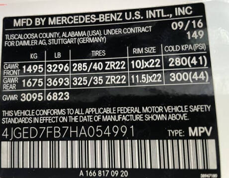 2017 Mercedes-Benz GLE AMG GLE 63 S