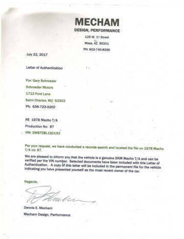 1978 Pontiac Macho Trans Am