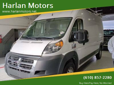 2016 RAM ProMaster for sale at Harlan Motors in Parkesburg PA