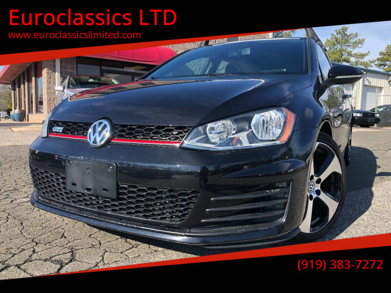 2017 Volkswagen Golf GTI for sale at Euroclassics LTD in Durham NC