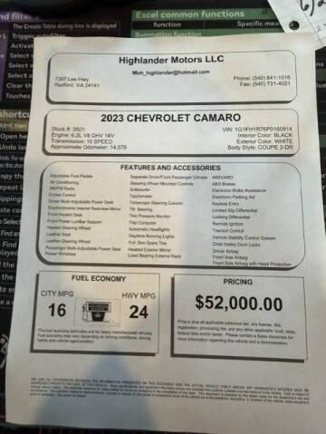 2023 Chevrolet Camaro SS