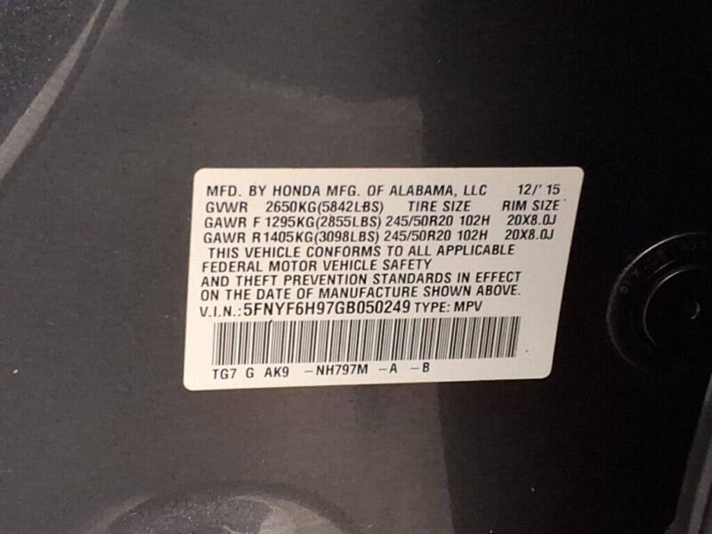 2016 Honda Pilot Touring